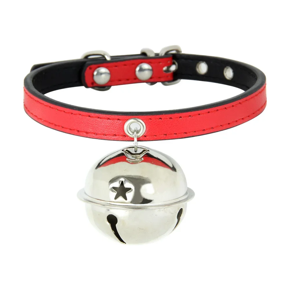 Collar para gatos con campana para perros pequeños Collar de seguridad con correa elástica, Collar para gatitos l Negro Azul Rojo Naranja Verde lima - imagen 2