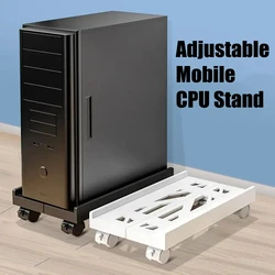Soporte de torre con ruedas para PC – Ajustable y estable para escritorio