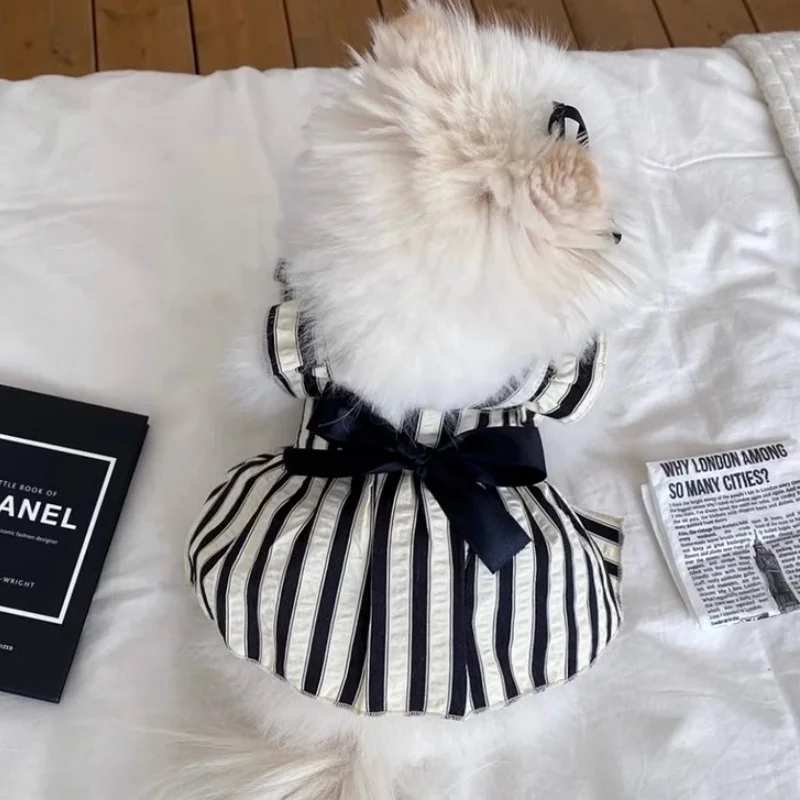Vestido floral con lazo para gatos y perros – Ropa de verano
