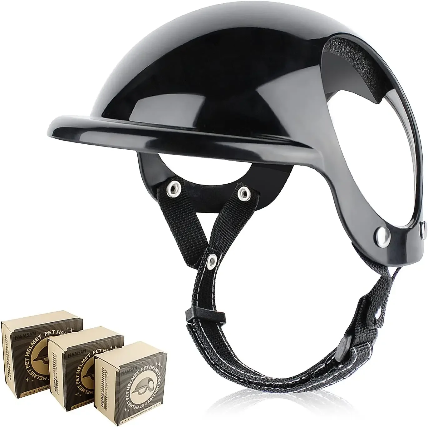ATUBAN-casco para perros para mascotas pequeñas con orificio de oreja, casco para perros para motocicleta, sombrero duro Multideportivo para perros y gatos, para exteriores - imagen 4