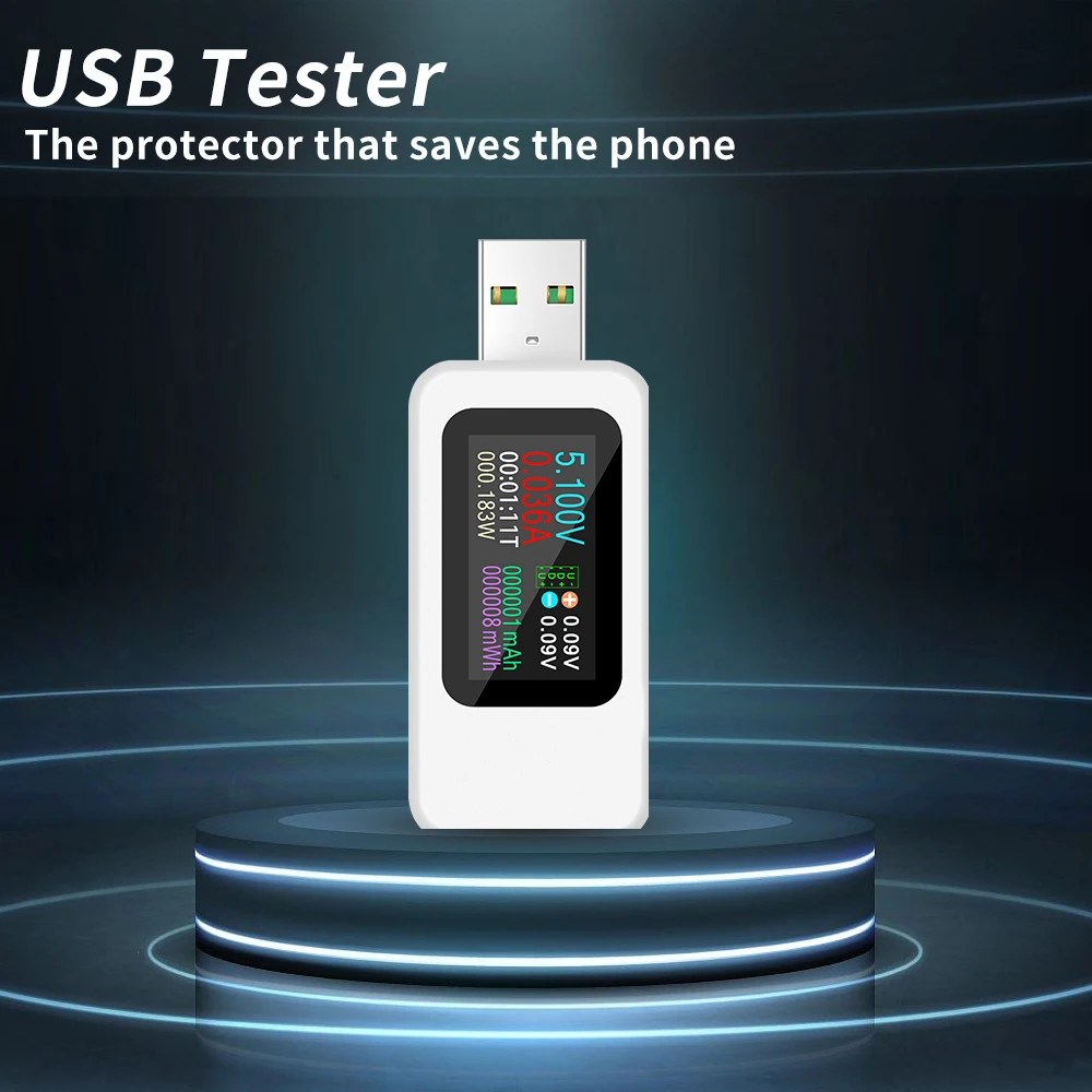 Medidor USB 8 en 1 para gatos y perros: voltímetro y carga USB-C - imagen 4