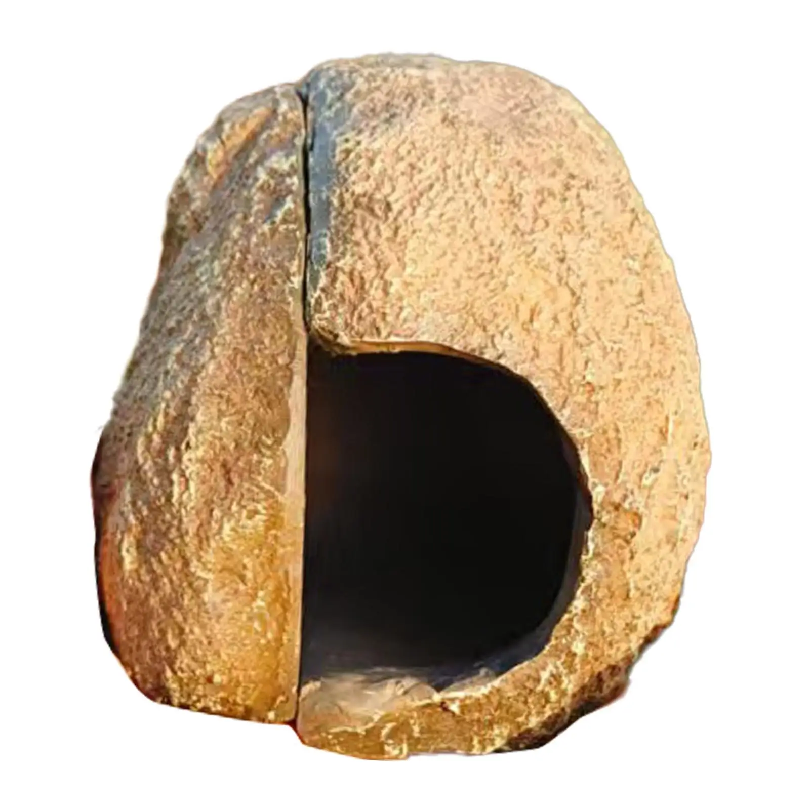 Aquarium Hideaway Cave House Aquarium Decor, Craft Reptile Habitat Decoration Fish Tank Ornament Hideaway Cave for Newts Pond