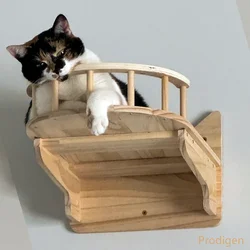 Árbol de pared para gatos con rascador, hamaca y escalera de diseño