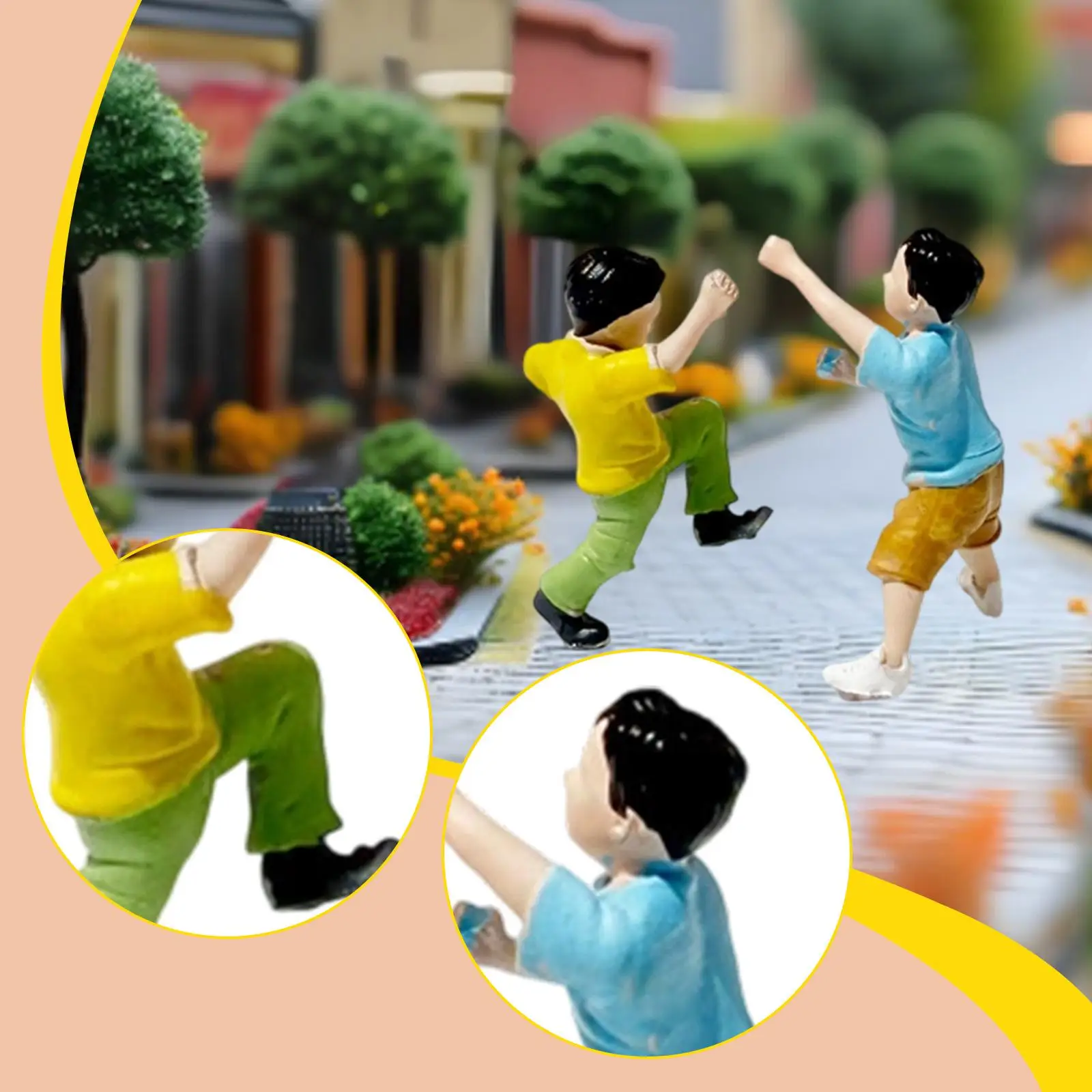 1/64 Small People Figure Resin Mini Architectural Figurine Tiny People Model Photo Prop for Fairy Garden Sand Table Train Layout 1/64 Small People Figure Resin Mini Architectural Figurine Tiny People Model Photo Prop for Fairy Garden Sand Table Train Layout