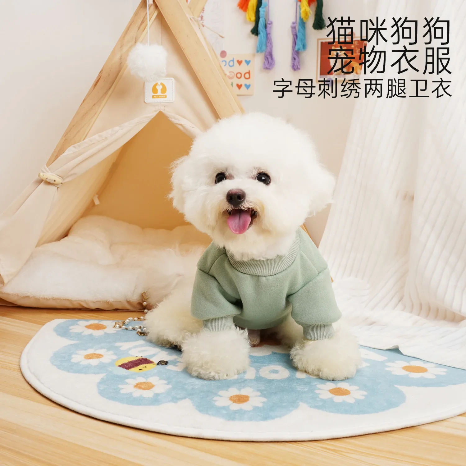 Sudadera con capucha de terciopelo para perro, ropa de terciopelo grueso para otoño e invierno, oso de peluche, ropa de diseñador para perro pequeño - imagen 4