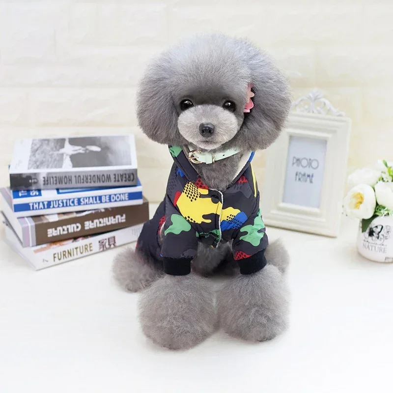 Ropa de Invierno para Perros Pequeños con Mono Impermeable y Chaqueta Cálida de Lana - imagen 5