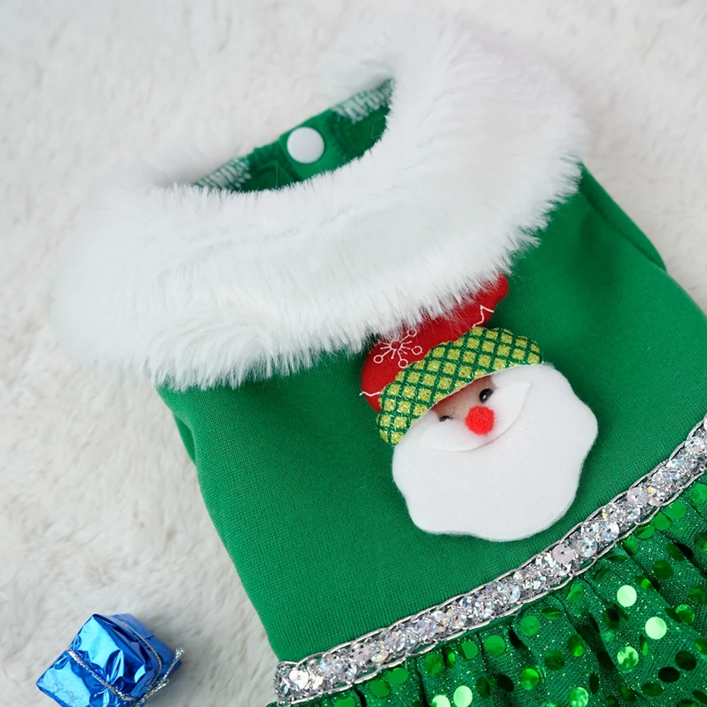 Vestidos de Navidad para perros pequeños, ropa de invierno, Cosplay de Navidad, gato, mascota, vestido de princesa de lujo, cachorro, gatito - imagen 4