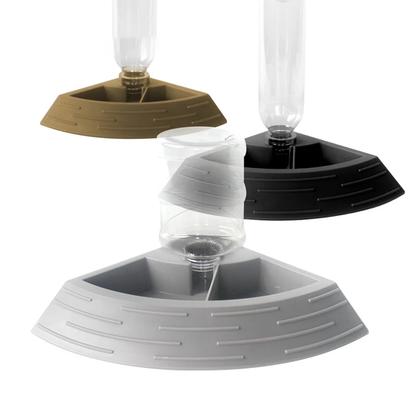 Alimentador automático para reptiles, cuenco de agua para lagarto, plato esquinero con botella de agua para mascotas, tortuga, león genado, Gecko, lagarto, 1 ud. - imagen 2