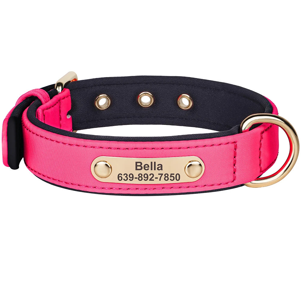 Collar de perro personalizado, collares acolchados suaves para cachorros, Collar de nailon impermeable para mascotas, transpirable para perros pequeños y medianos, Chihuahua - imagen 2