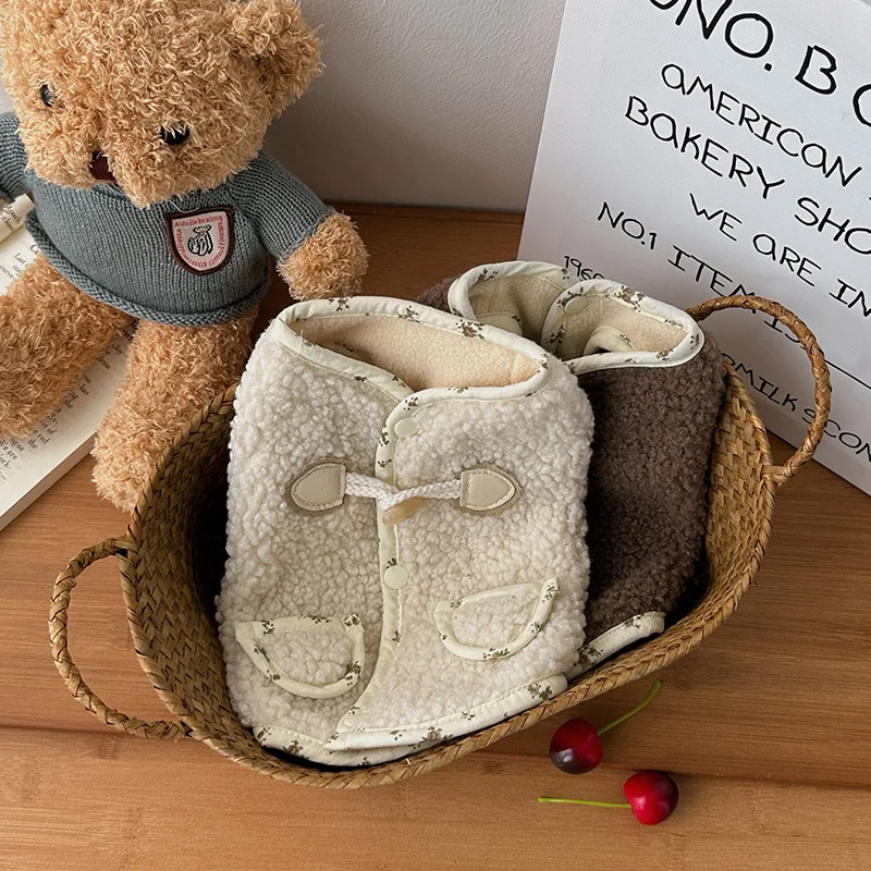 Chaquetas de invierno para cachorros, chaleco cálido de lana de cordero para mascotas, abrigos para perros, camisa de fondo, traje, ropa para cachorros y gatos, ropa para perros pequeños Yorkshire - imagen 4