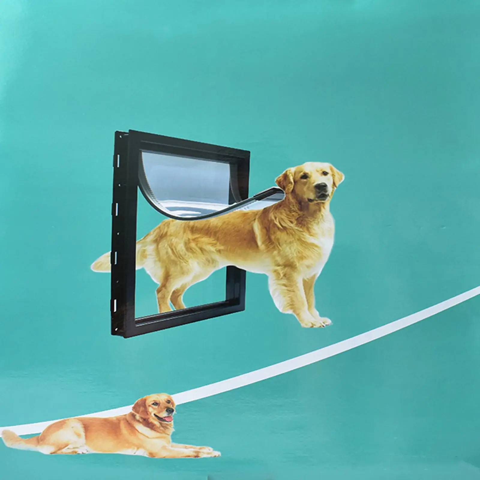 Premium Cat Dogs Flap Doors Easy to Install Gate Transparent ABS Plastic Durable