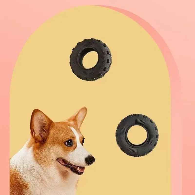 Juguete con neumático de goma para perro, resistente a las mordeduras, al aburrimiento, de alto consumo de energía, perros grandes y medianos
