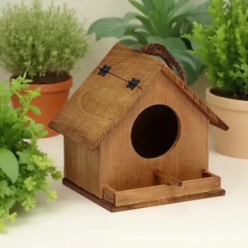 Cama nido de madera para gatos y perros pequeños – Casa colgante - imagen 2