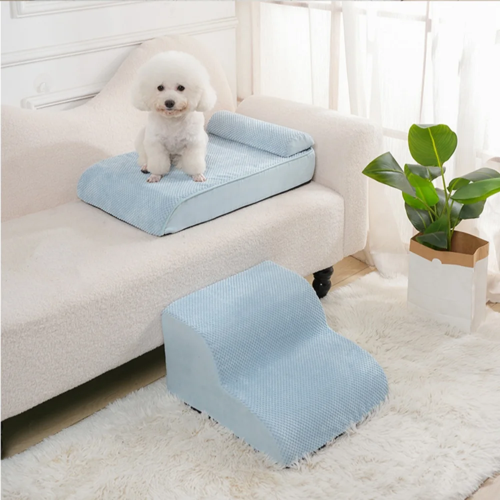 Escaleras extraíbles para perros, sofá con rampa de 3 escalones, escalera extraíble antideslizante para cachorros mayores, sofá alto y cama, suministros para mascotas, escalera combinada - imagen 2