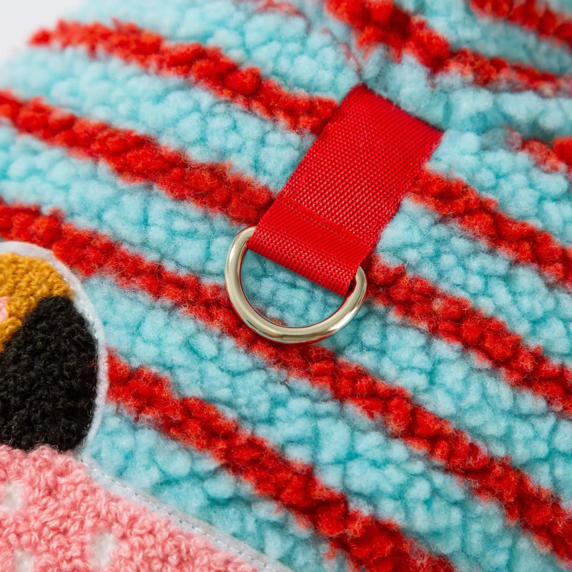 Sudadera con capucha a rayas de otoño/invierno para mascotas, abrigo grueso de felpa para perros, abrigo de terciopelo para perros, ropa para perros pequeños, ropa para cachorros - imagen 4