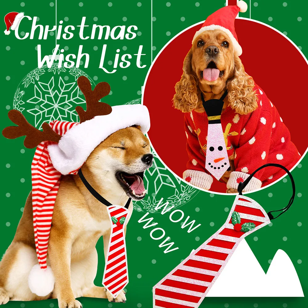 Corbatas navideñas 20 piezas para perros grandes, corbatas ajustables brillantes para mascotas, accesorios de aseo para perros - imagen 4