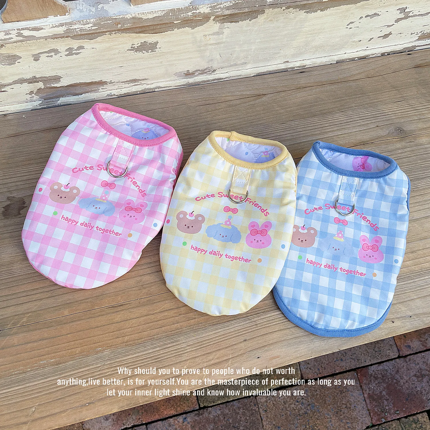 Abrigo a cuadros de otoño e invierno para mascotas, chaleco doble de doble cara cálido para gatos, ropa para perros pequeños, ropa para cachorros