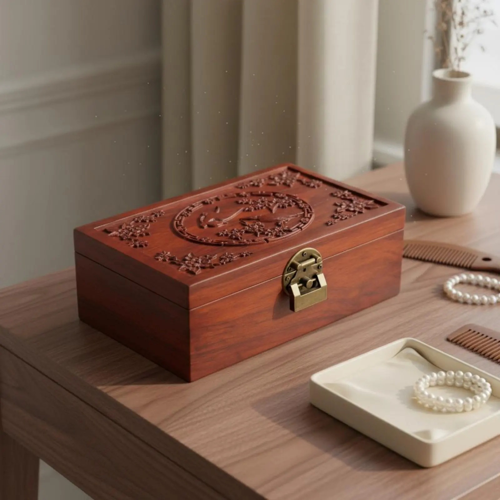 Caja de madera con cerradura – estuche recuerdos para gato y perro - imagen 3