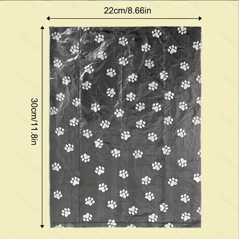 Bolsas para excrementos de perro con estampado de pata de dibujos animados de Color aleatorio, bolsas para excrementos de mascotas, bolsas para residuos de perros a prueba de fugas, suministros para mascotas - imagen 4