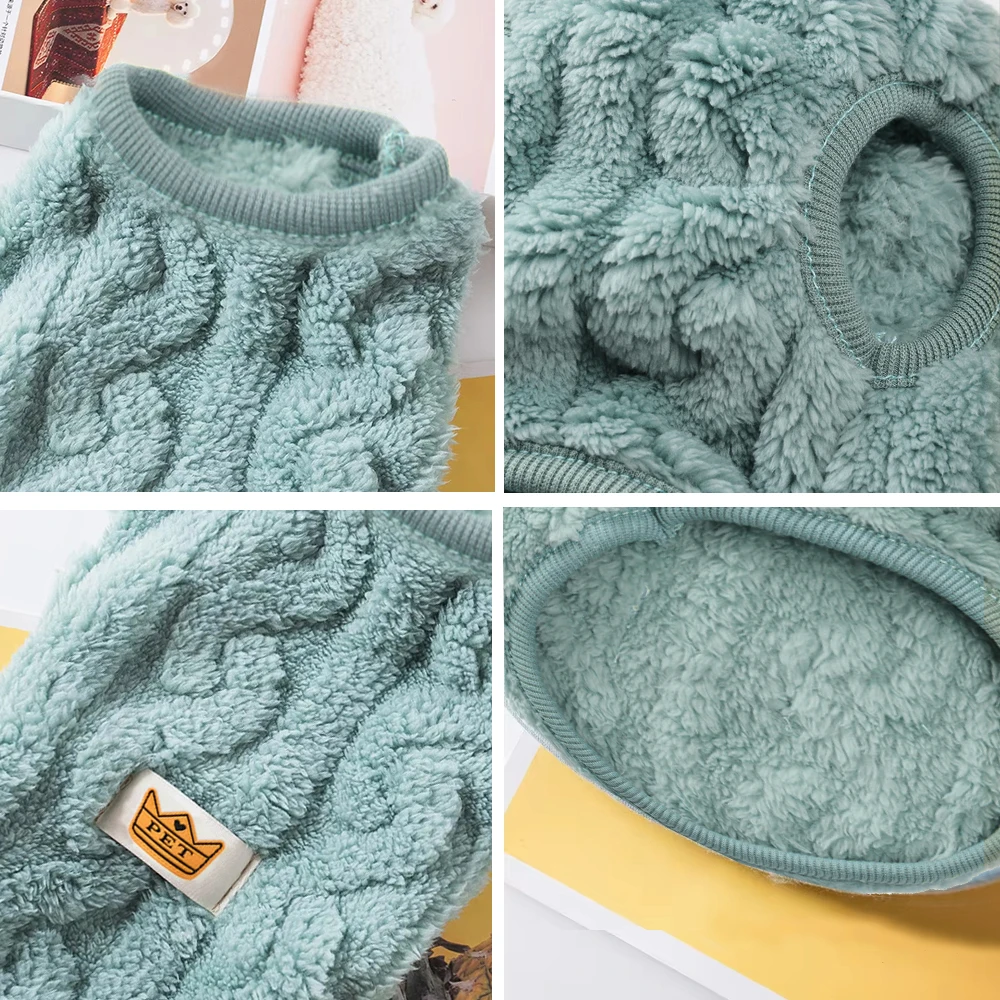Abrigo de lana para gatos y perros – Cálido invierno y otoño - imagen 3