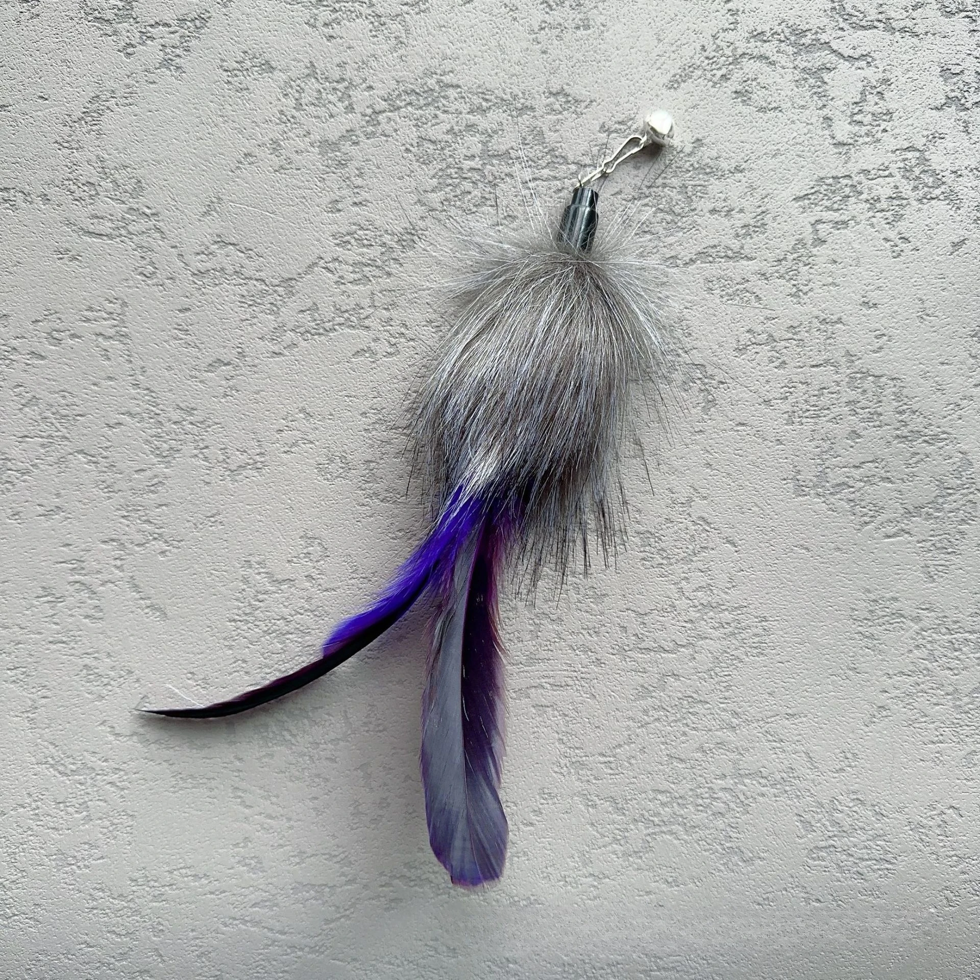 Cola zorro peluche plumas suave – Repuesto juguete gato interactivo - imagen 3