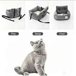 Asiento de coche plegable para perros – Doble uso viaje y hogar