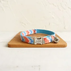 Collar y correa para gato con grabado personalizado