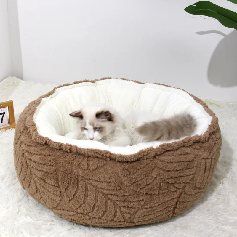 Cama de invierno gruesa, cálida, suave, profunda para gatos y perros - imagen 4