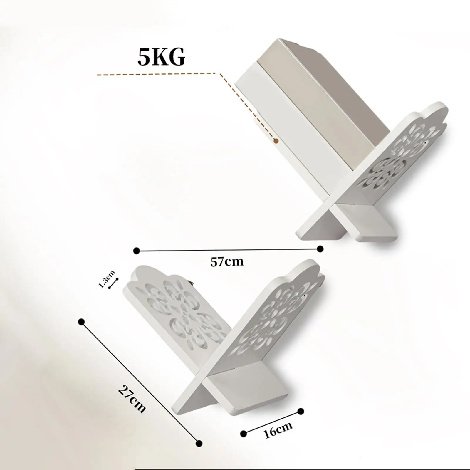 Estantería flotante para libros, estantería de almacenamiento montada en la pared, estantería de pared pequeña para el hogar, oficina, dormitorio, comedor, cualquier espacio - imagen 4
