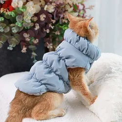 Ropa de invierno acolchada con hebilla para perros y cachorros