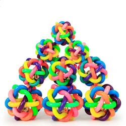 Juguete masticable con campana para perros – Resistente y colorsido