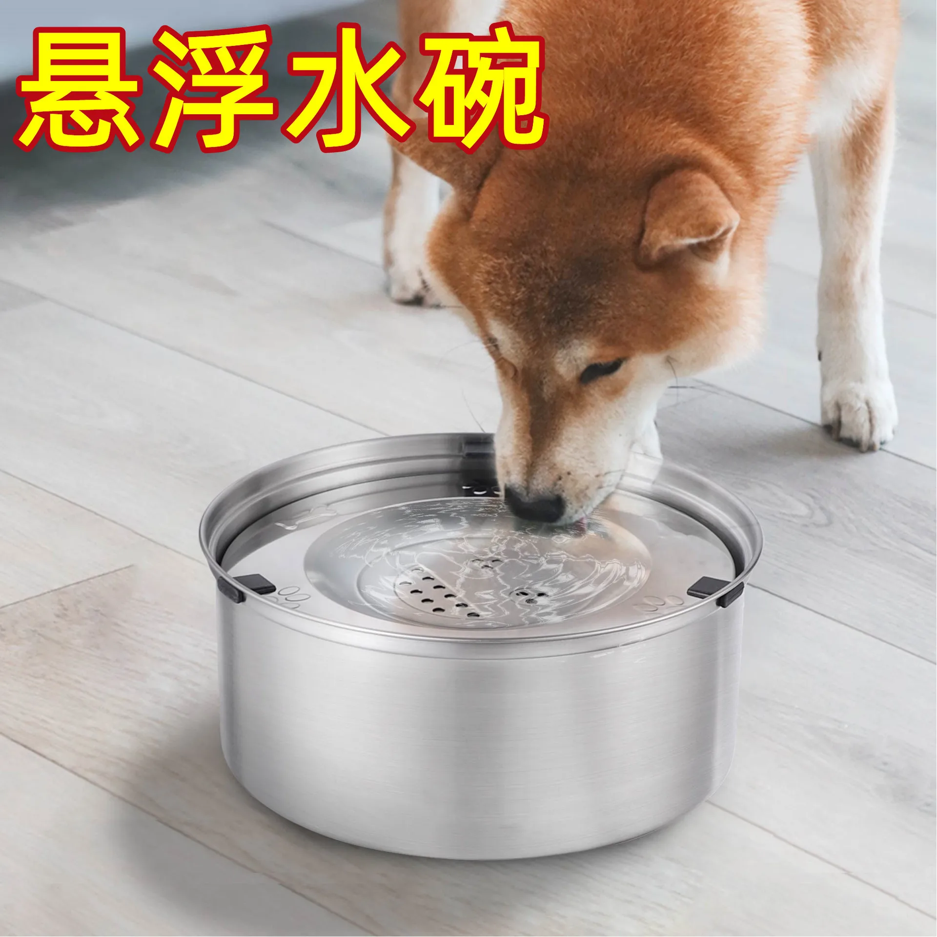 Cuenco de suministros para mascotas, utensilios para comer de acero inoxidable, cuenco suspendido, agua potable para perros, lavabo para perros, agua potable, lavabo grande para comida - imagen 2