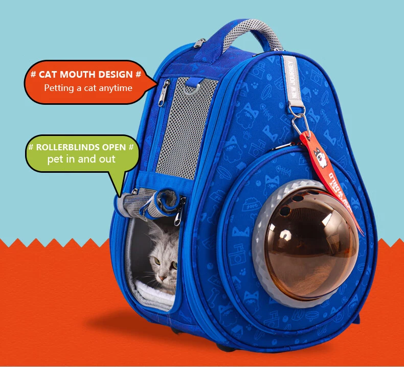 Vista frontal de la mochila con malla