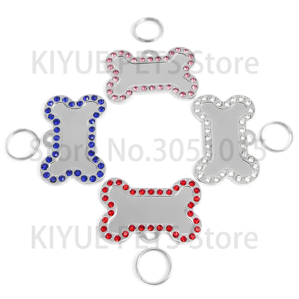 Placas de identificación para perros con forma de hueso, zinc chapado - imagen 5