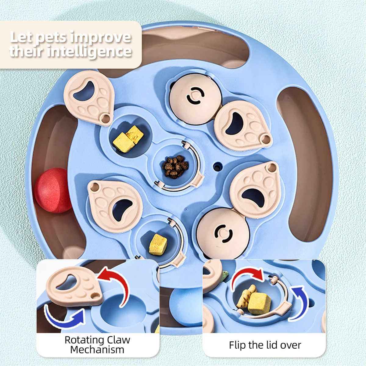 Juguete educativo interactivo de comida lenta para mascotas, antimuridad, puede estimular la inteligencia, juguete para ocultar alimentos, juguete educativo, 1 ud. - imagen 5