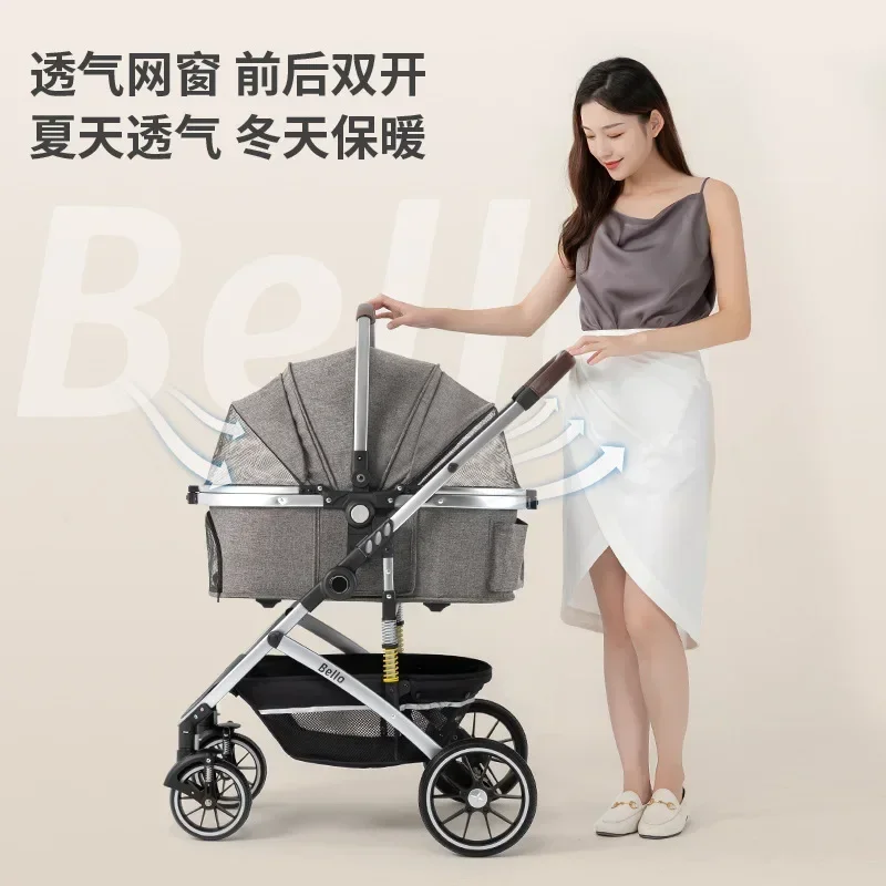 Carros para mascotas grandes y múltiples, carritos para perros, perros de rescate, caja de suministros de transporte de cuatro ruedas, cochecitos para mascotas - imagen 4