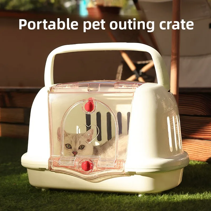 Estuche de aire con asa para mascotas, gatos, perros, carga aérea, coche, práctico estuche de aire de viaje, productos para mascotas