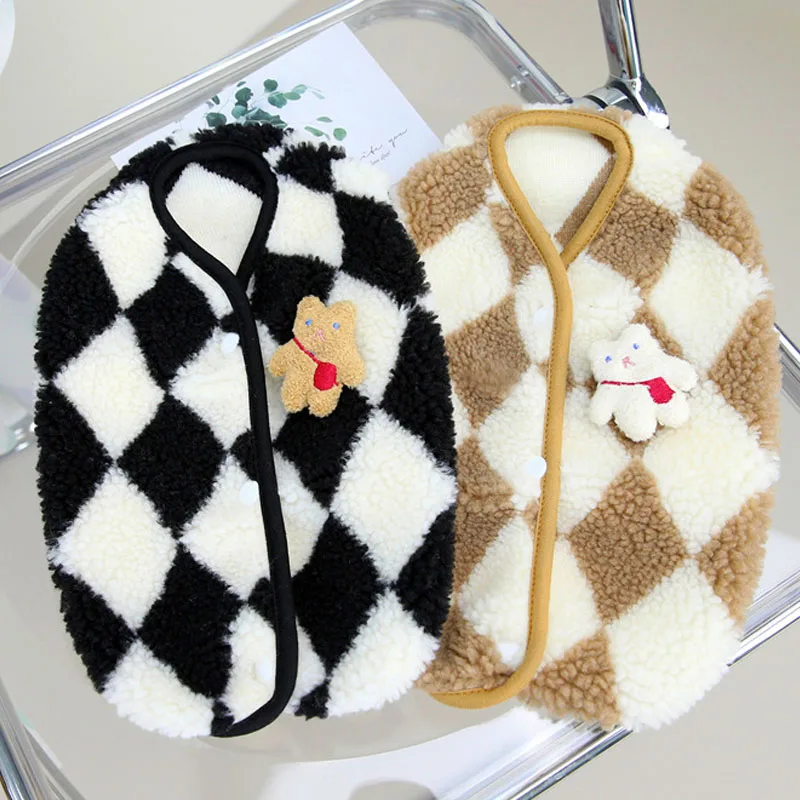 Ropa para perros, chaqueta sin mangas de lana de invierno para perros pequeños y medianos, ropa para mascotas Dachshund Shih Tzu, chaleco, disfraz, chaqueta para cachorros