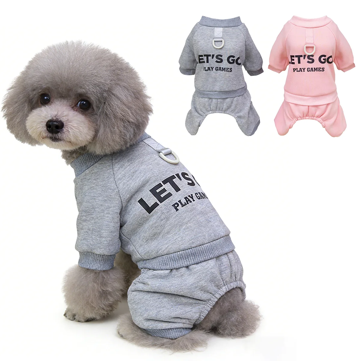 Mono de invierno con letras para perros Chihuahuas y Bichones – Algodón suave - imagen 2