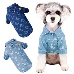 Ropa de lujo para perros pequeños y gatos – Camisa estampada cálida