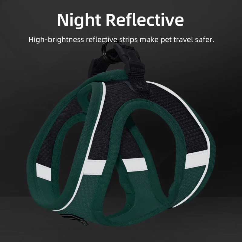 Arnés para perros pequeños, arnés ajustable para cachorros y gatos, chaleco, Bulldog Francés, Chihuahua, Pug, Collar para caminar al aire libre, conjunto de correa - imagen 3