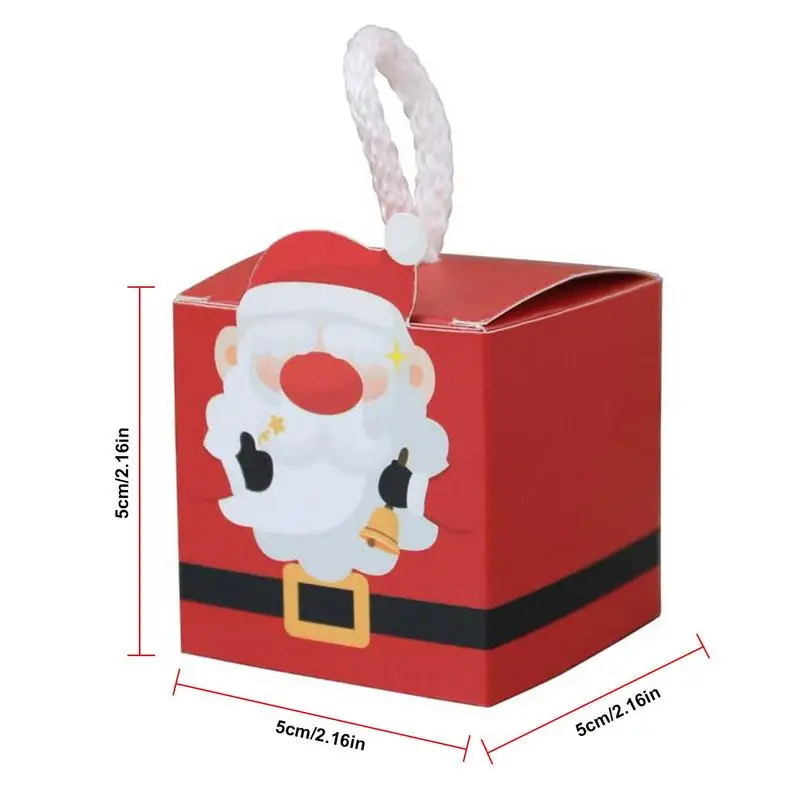 Cajas de Regalo de galletas de Navidad, Mini contenedor de papel reciclable, 50 piezas, decoraciones de temporada para Mini juguetes, accesorios para el cabello - imagen 5