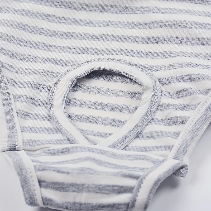 Pantalones cortos ajustables para perros y mujeres, tirantes lavables para mascotas, pantalones fisiológicos, ropa interior a rayas para cachorros, suministros para mascotas para perros pequeños - imagen 4