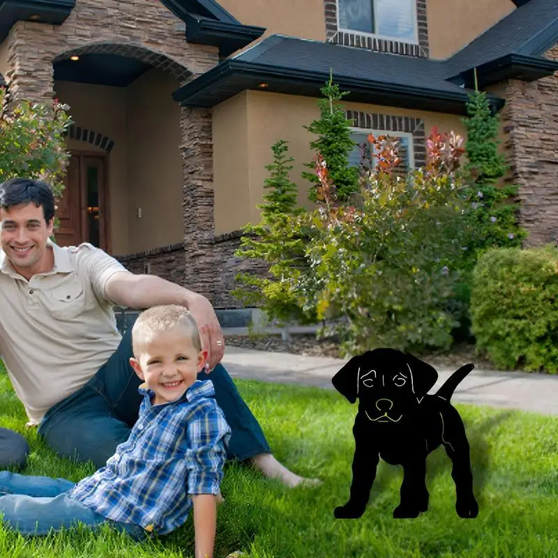 Estacas de arte para patio con forma de perro, estacas de decoración de cachorro de césped de Animal, adorno de silueta acrílico reutilizable y portátil para perro - imagen 4