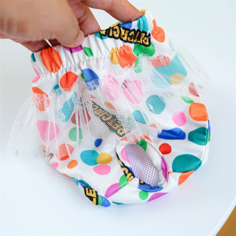 Pantalones fisiológicos de malla transpirable para perros y gatos, bragas menstruales para mascotas, ropa interior para perros, Yorkshies, pantalones cortos para mascotas - imagen 5
