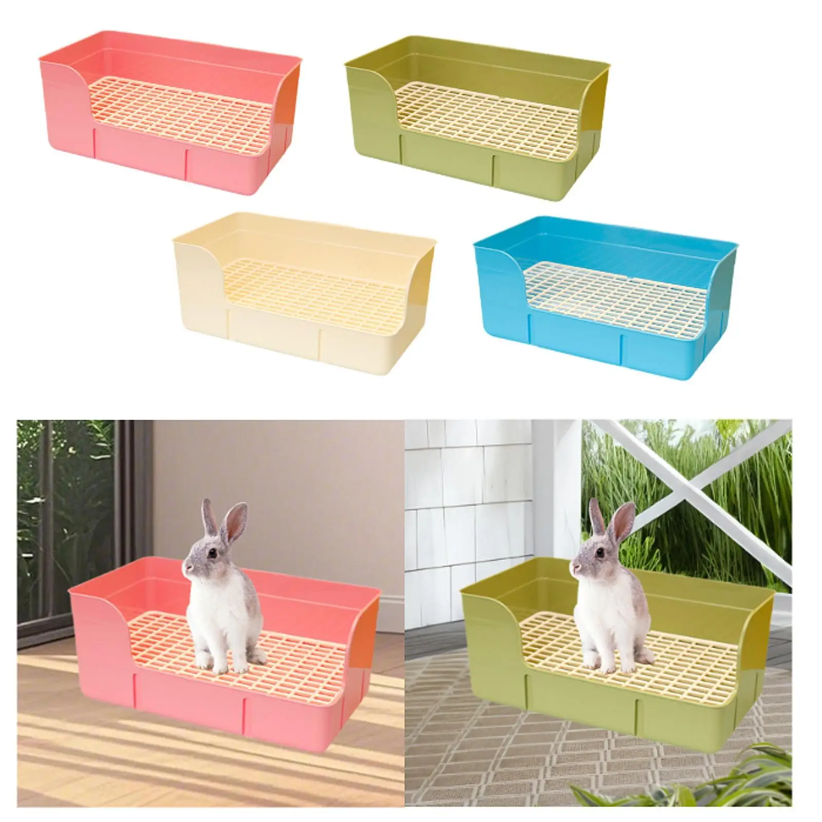 Rabbit Litter for Cage Grid Litter Pan Corner Toilet Box Corner Pan for Ferrets Small Animals Cage Accessories Rabbit Litter for Cage Grid Litter Pan Corner Toilet Box Corner Pan for Ferrets Small Animals Cage Accessories