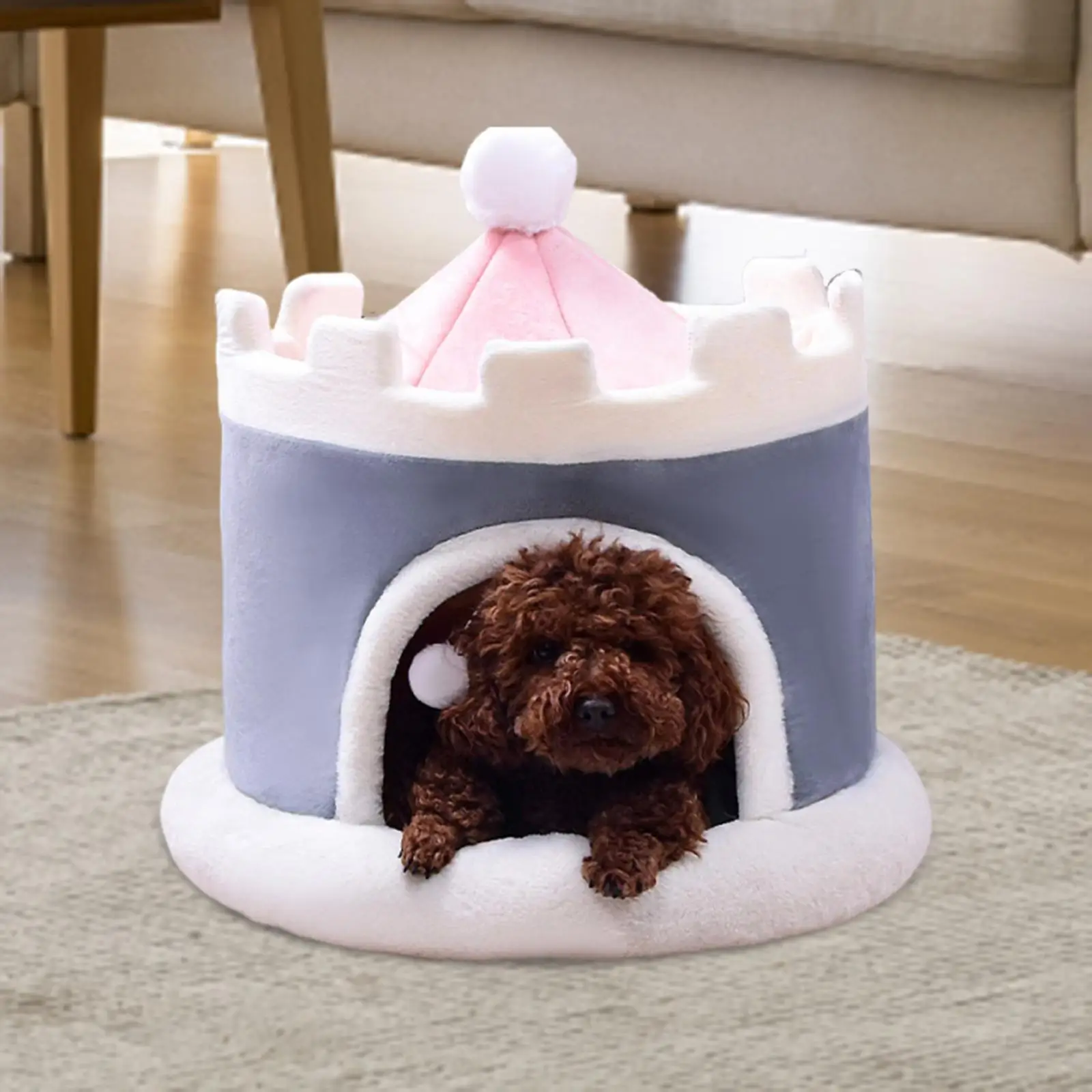 Pet Cat Bed Sleeping Bed for Indoor Cats Four Seasons Use Puppy Kennel Amusement Multifunctional Washable Dog House Cat House