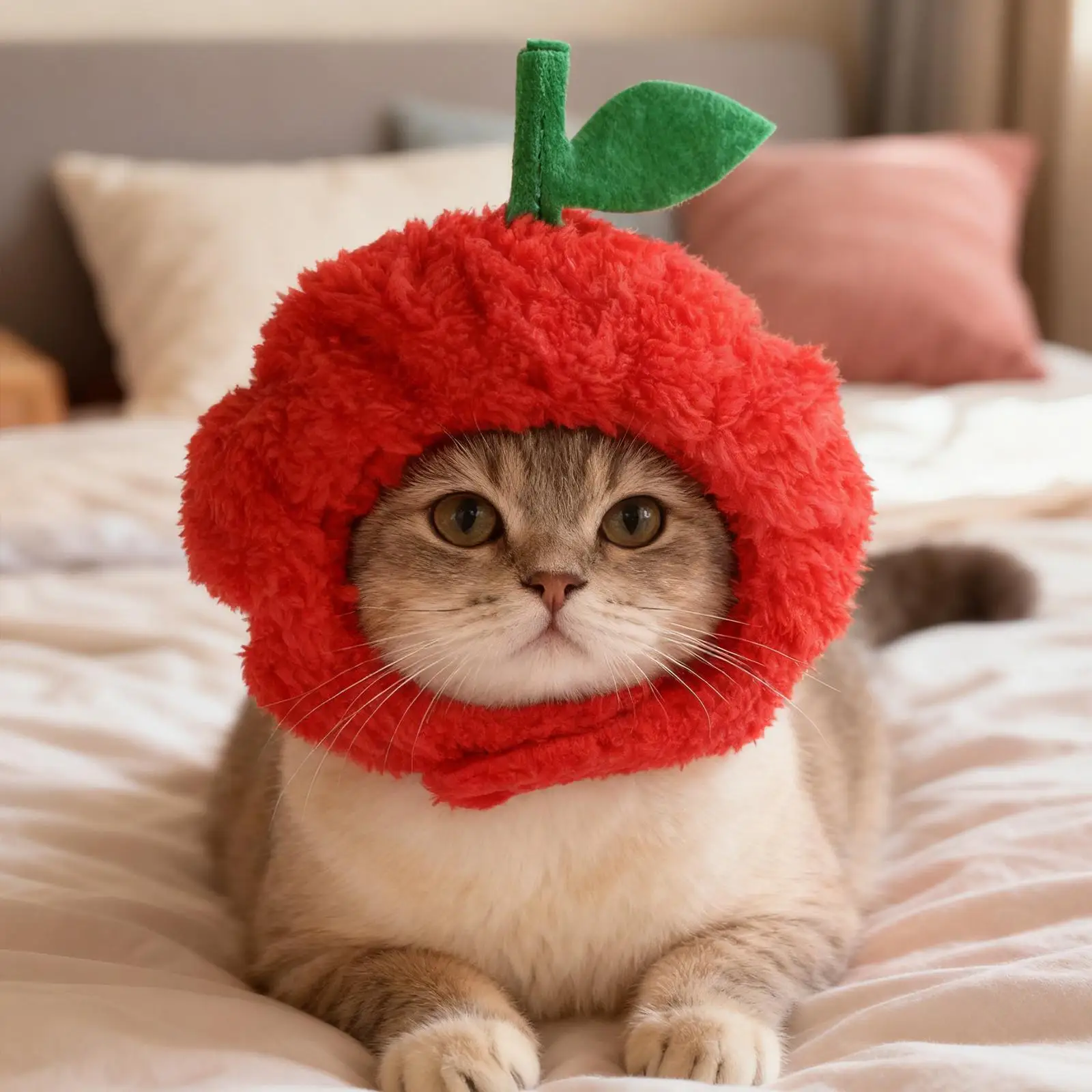 Gorro para gato, gorro ajustable de felpa para gato, cómodo sombrero para disfraz de mascota, accesorios para fotos de Halloween - imagen 3