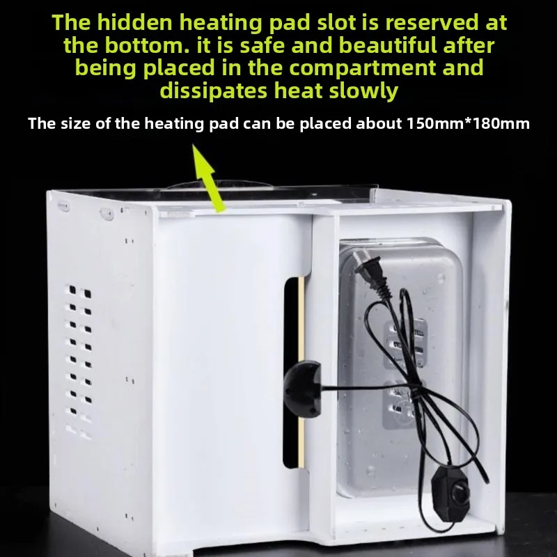 Caja de cría anfibia, suministros para reptiles y lagartos, terrario, ranas con cuernos, cangrejos ermitaños, jaula de cría, tablero ecológico acrílico de araña - imagen 4