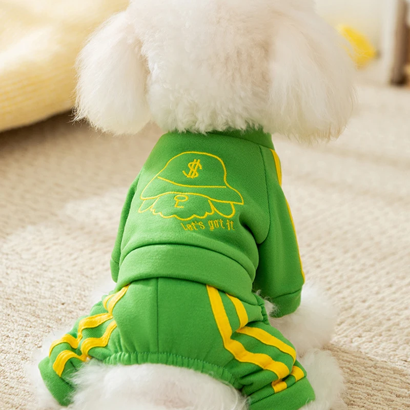 Sudaderas con capucha para perros de invierno, abrigo, monos deportivos a la moda para perros, ropa suave para cachorros, monos bonitos bordados para gatos, sudadera para mascotas, ropa para perros - imagen 2